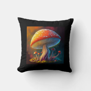 Drippy Amanita Muscaria Throw Pillow