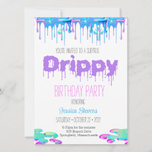 Drippy Birthday Invitation