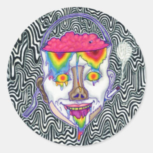"Drippy Trippy Buckethead" Stickers Pack of 6