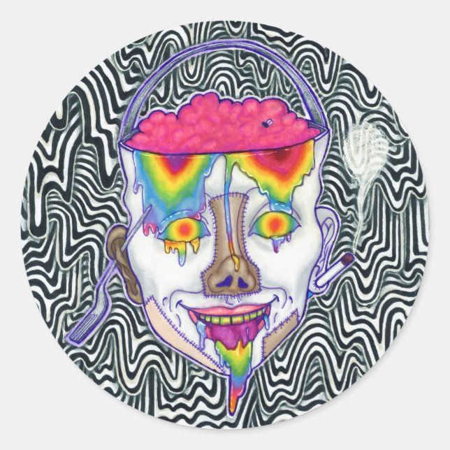 "Drippy Trippy Buckethead" Stickers Pack of 6 (Front)