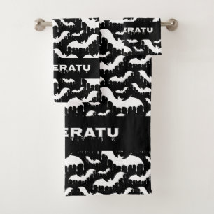 Drippy Vampire Bats  Nu Goth Gothic Bath Towel Set