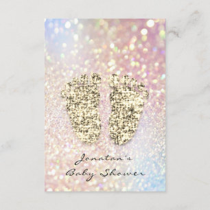 Drips Glitter Baby Shower Feet Pink Blush Girl Boy Invitation