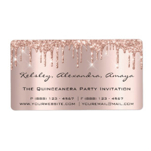 Drips Spark Rose Bridal Sweet 16th Quinceanera