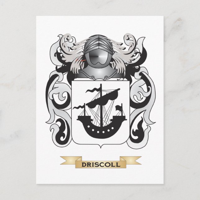 Driscoll Coat of Arms Postcard (Front)