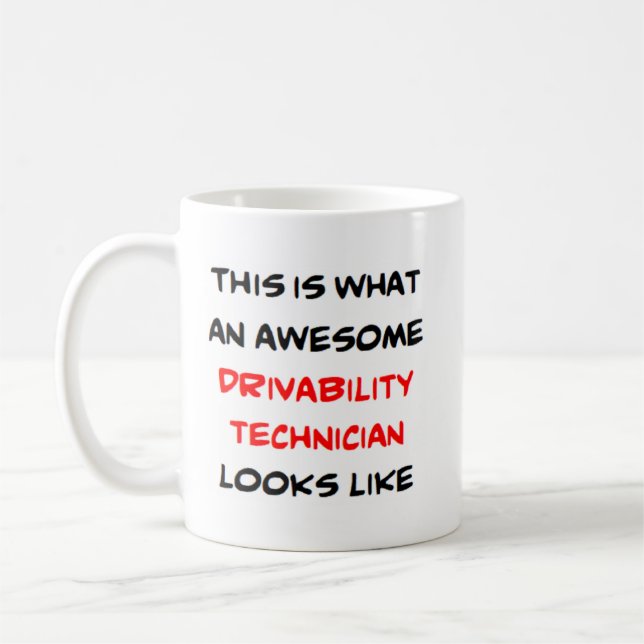drivability technician, awesome coffee mug (Left)
