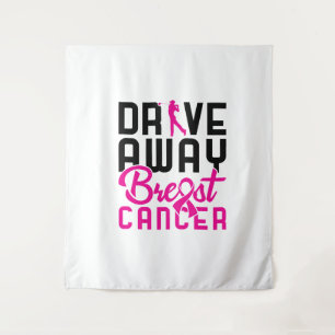 Drive Away Breast Cancer Golfing Golf Golfer Tapestry