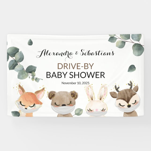 Drive-by baby shower banner (Horizontal)