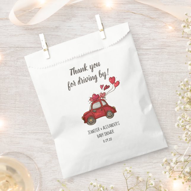 Drive-by Baby Shower Favour Bags (Clipped)