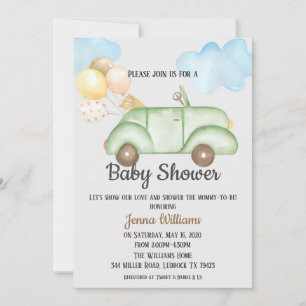 Drive By Baby Shower Invitation