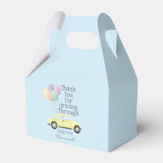 Drive By Baby Shower Parade Baby Blue for Boy Favour Box