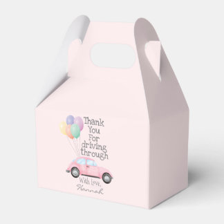 Drive By Baby Shower Parade Pink for Girl Favour Box