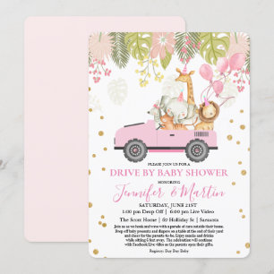 Drive By Baby Shower Virtual Baby Shower Invitation
