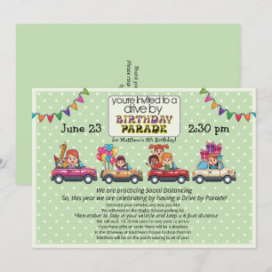 Drive By Birthday Parade for Child Invitation