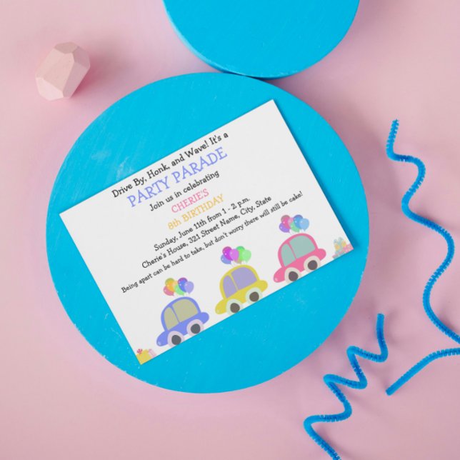 Drive By Birthday Parade Invitation (Creator Uploaded)