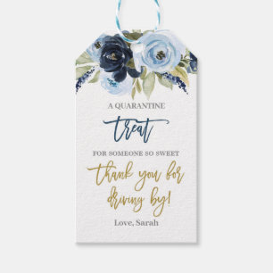 Drive by blue floral gift tags