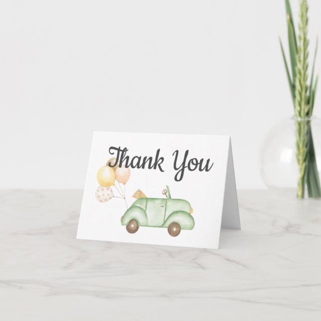 Drive By Car Thank You Card (Front)
