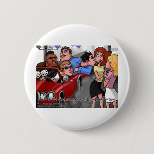 Drive By Hickey Gangs Funny Tees Mugs & Gifts 6 Cm Round Badge
