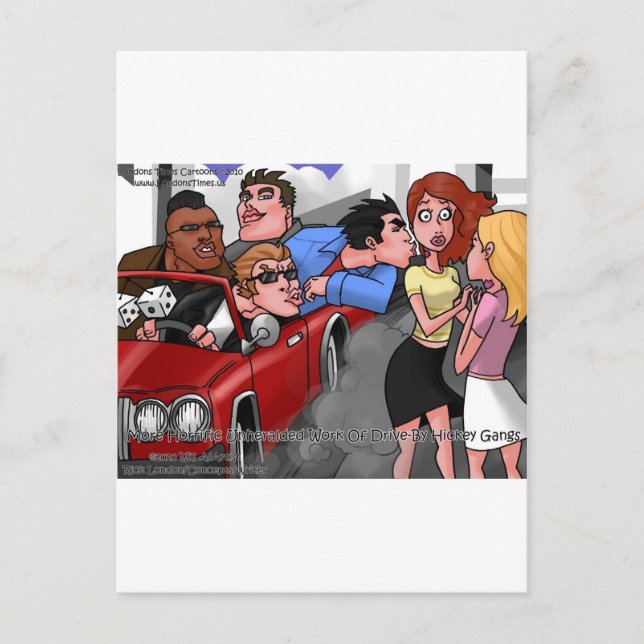 Drive By Hickey Gangs Funny Tees Mugs & Gifts Postcard (Front)