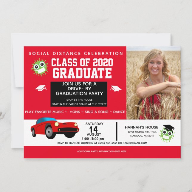 Drive By Party, 2020 Graduation Announcements (Front)