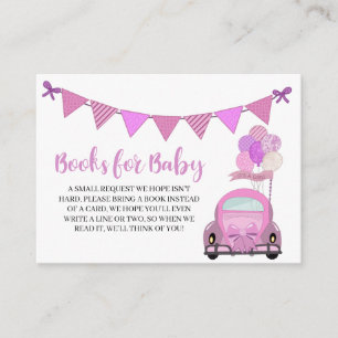 Drive By Pink Car Books for Baby Enclosure Card
