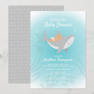 Drive By Sweet Shark Baby Shower Invitation