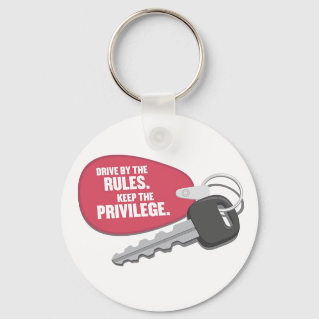Drive by the Rules Keychain (Front)