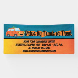 Drive By Trunk or Treat Car Halloween Banner