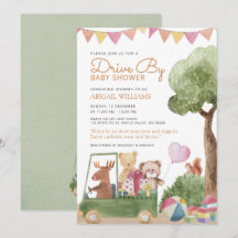 Drive-By Woodland Teddy Bears Baby Shower