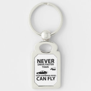 Drive carefully key ring