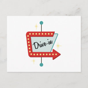 Drive-In Sign Postcard