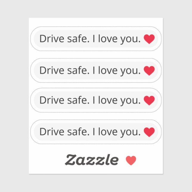 Drive safe I love you rearview mirror Family 4 (Sheet)