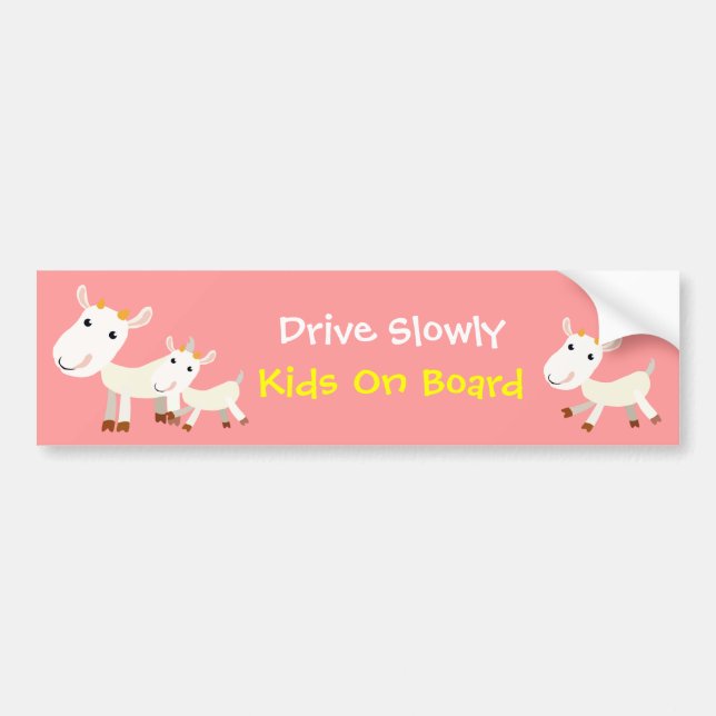 Drive Slowly Kids Onboard Bumper Sticker (Front)