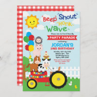 Drive Through Birthday Party Parade Farm Animals