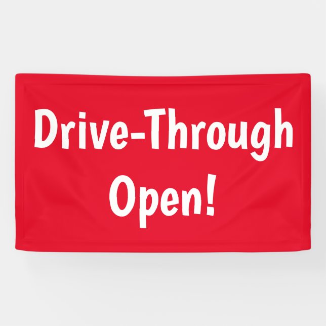 Drive-Through Open! Business Banner (Horizontal)