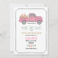 Drive Thru Baby Shower Vintage Pink Truck