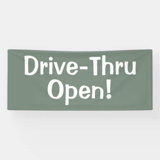 Drive-Thru Open! Business Banner (Horizontal)