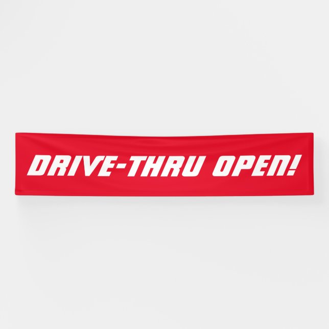 Drive-Thru OPEN! Restaurant Banner (Horizontal)