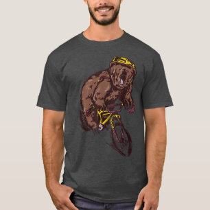 Drive To Work Wild Bear BMX Bike Rider  T-Shirt