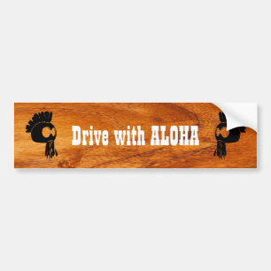 Drive with ALOHA Bumper Sticker