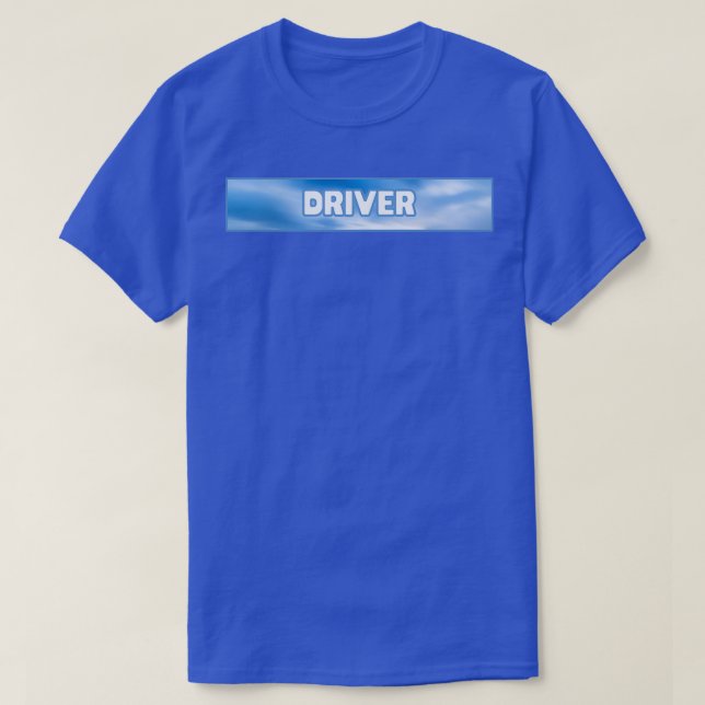 Driver Blue Sunset Label T-Shirt (Design Front)