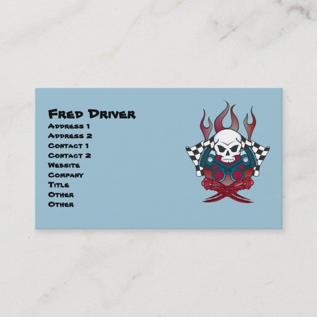 Driver Chauffeur Business Card (Front)