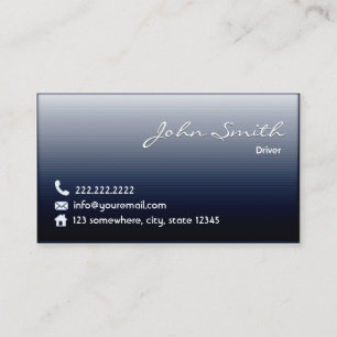 Driver Elegant Navy Blue Business Card