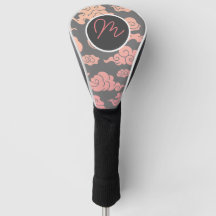 DRIVER GOLF HEAD COVER JAPANESE CLOUDS DIY INITIAL