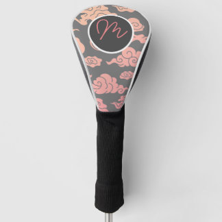 DRIVER GOLF HEAD COVER JAPANESE CLOUDS DIY INITIAL