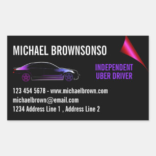 Driver Independant Car Auto Rectangular Sticker