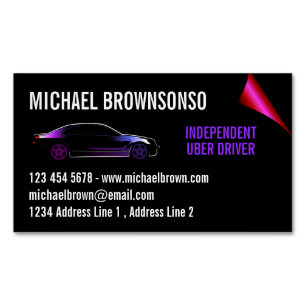 Driver Independant Car seat Magnetic Business Card