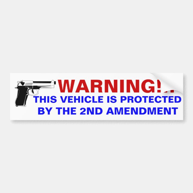 Driver is carrying bumper sticker (Front)