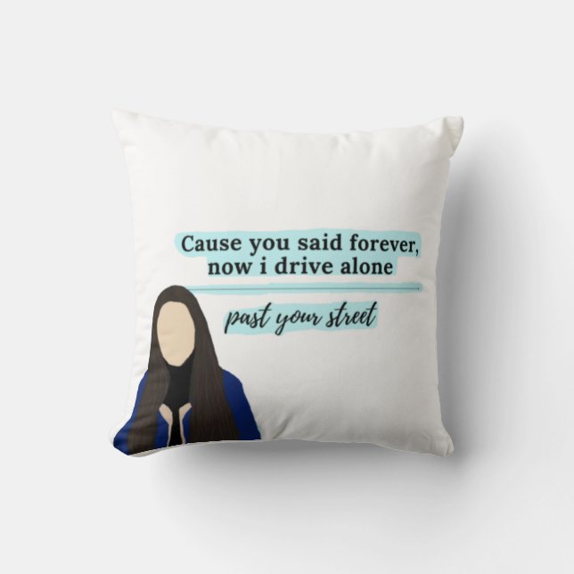 driver license  by olivia rodrigo pillow (Front)