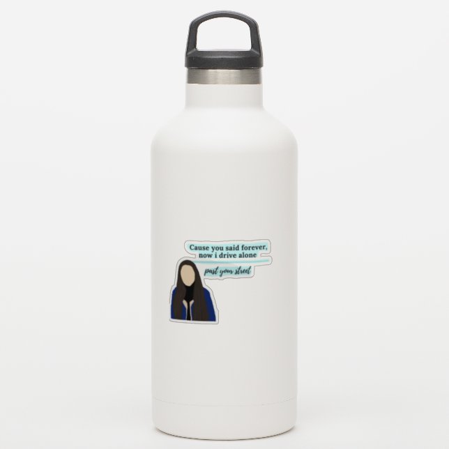driver license  by olivia rodrigo sticker (Waterbottle)