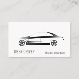 Driver Metallic Car Auto Qr Business Card